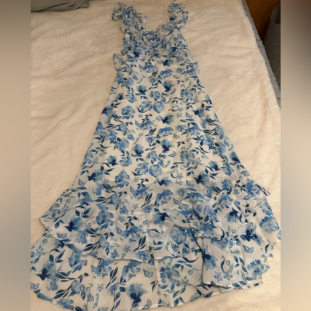 Grace Karin Floral Ruffle Dress | Size S